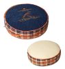 Touchdog Bark-Royale Posh Rounded and Raised Designer Fleece Plaid Dog Bed